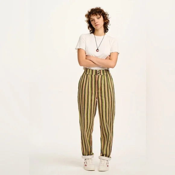 NWT Lucy & Yak Addison Tapered Twill Trousers - Picture 2 of 9